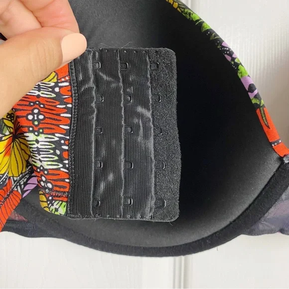 Cacique Swim Bikini Top Tropical Floral Print Underwire 46D - Picture 5 of 7